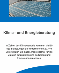 Informationsflyer Klima- und Energieberatung